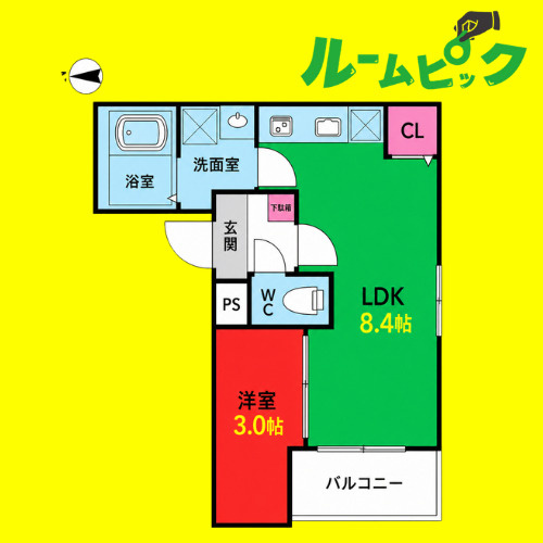 MOVE庄内通　名古屋市賃貸　仲介手数料無料の間取り
