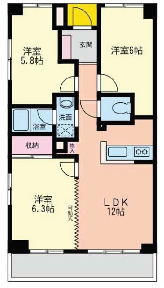 イーストコートの間取り|間取りです。
