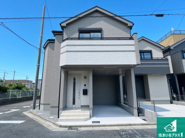 東大阪市加納　新築一戸建ての外観|お客様に長く安心して住んでいだだける事にこだわった家づくり！住んでからのアフターサービスにもしっかりと取り組んでいます！
