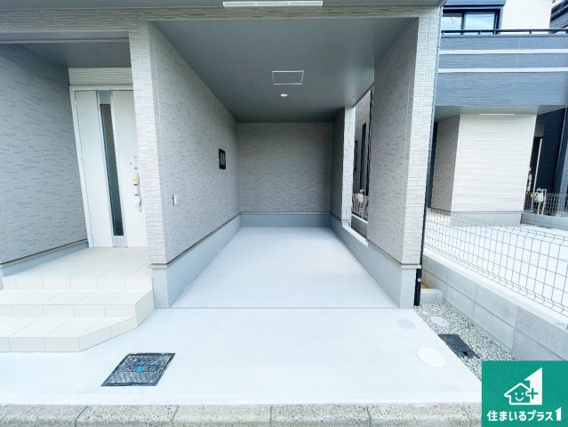 東大阪市加納　新築一戸建ての駐車場|駐車スペース！散水栓があるので、こまめに愛車を洗えます！