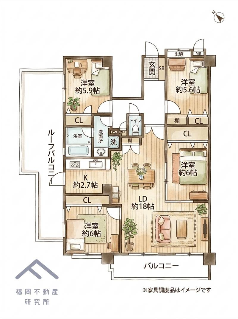 コアマンション春日の間取り