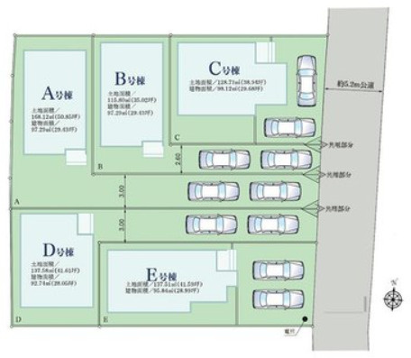 【区画図】 | 平塚市河内２丁目　全５棟　新築住宅