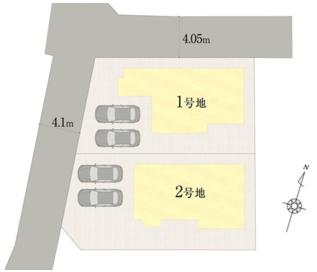 東石立町　新築戸建　1号棟　（全2区画）の区画図|1号棟