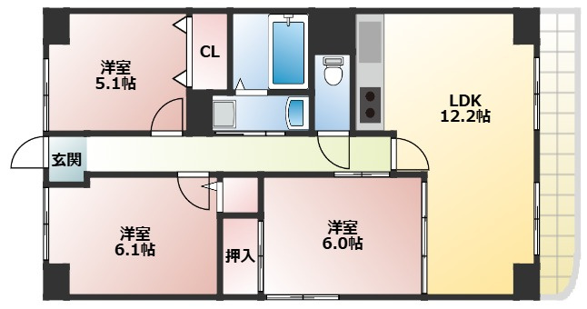 アソシアード高槻の間取り