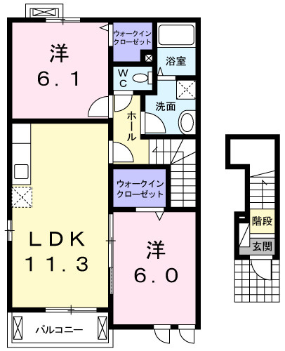 グラン・ジェルメ　Ⅱの間取り|間取図