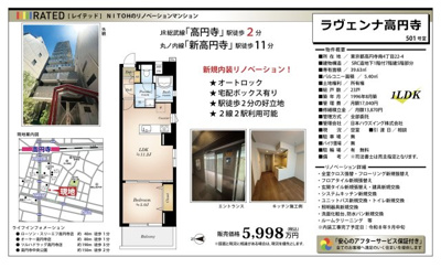 【その他】 | ラヴェンナ高円寺　仲介手数料無料＋15万円現金プレゼント中