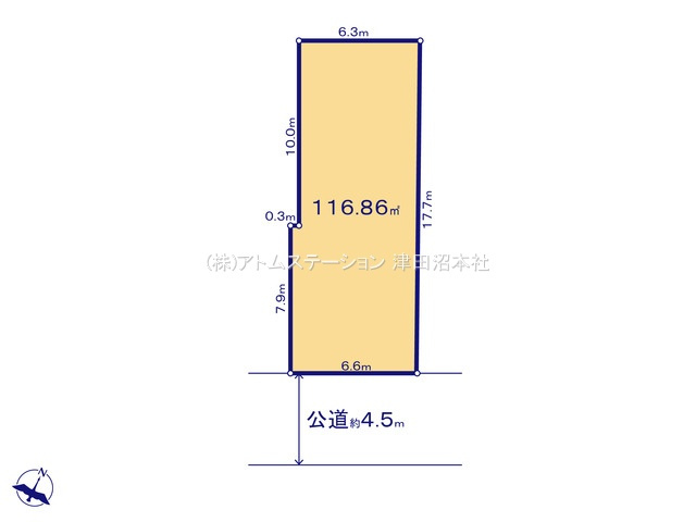 【土地図】 | アトムセレクト　八千代市勝田台3丁目土地
