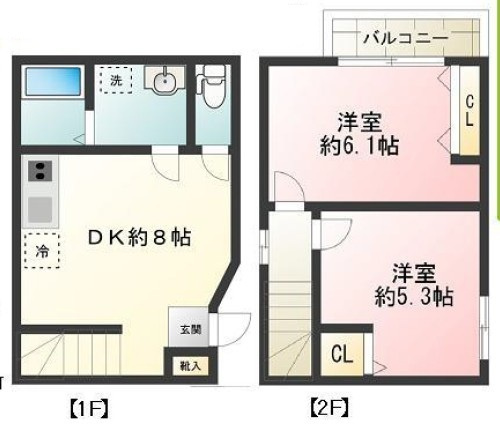 メゾネットＴ＆Ｓ　Ｅの間取り|間取りです。