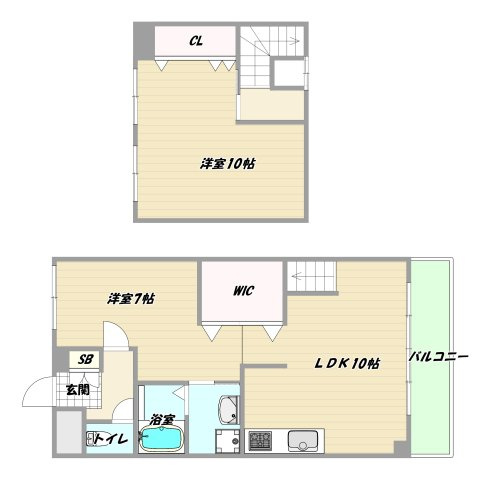 大阪市淀川区西中島７丁目の賃貸マンションの間取り