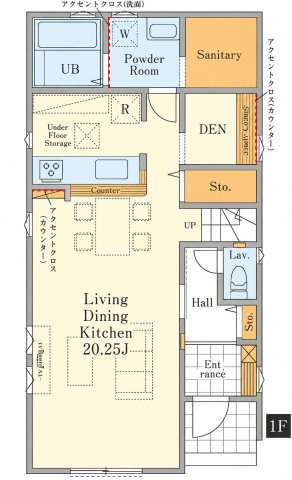 川越市稲荷町1期　１号棟の間取り|１F