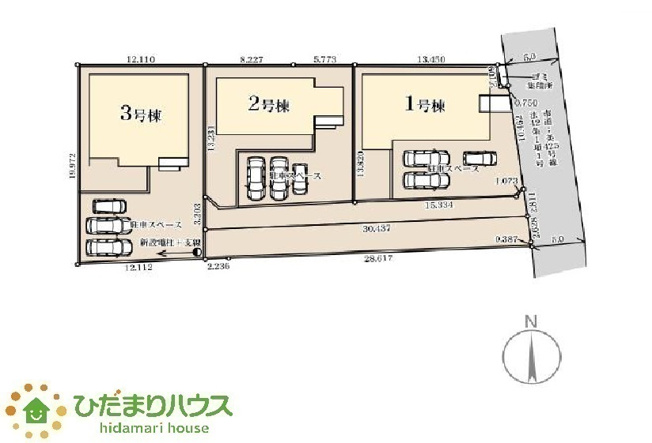 【区画図】 | 小美玉市羽刈第5　新築戸建　2号棟 | 閑静な住宅街にございます。