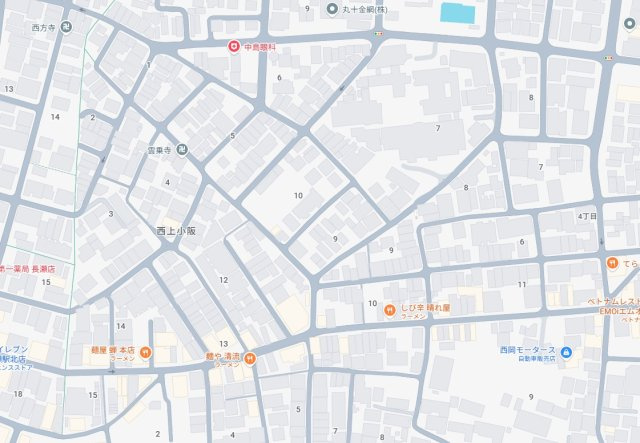 東大阪市西上小阪　新築一戸建ての地図