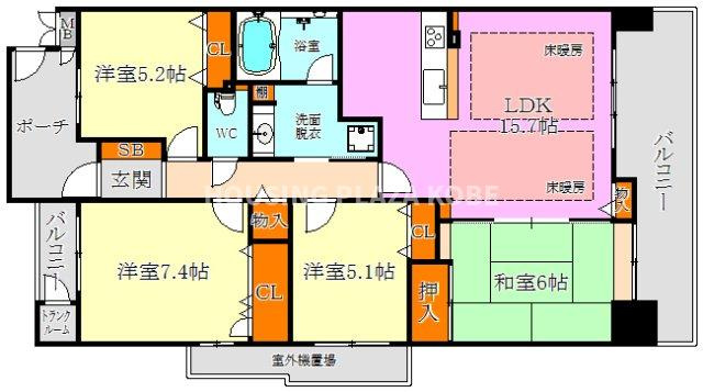 アスタピア新長田ステーションフラッツの間取り