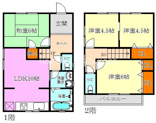 関守町３丁目貸家の間取り