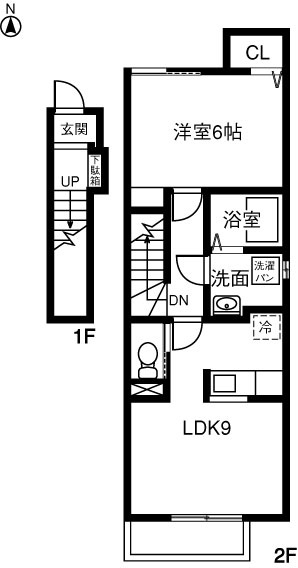 プラッサムコート大留の間取り