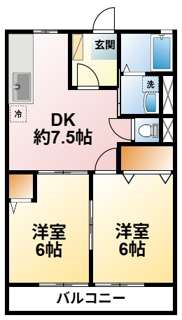 モルトフィオーレ2番館の間取り