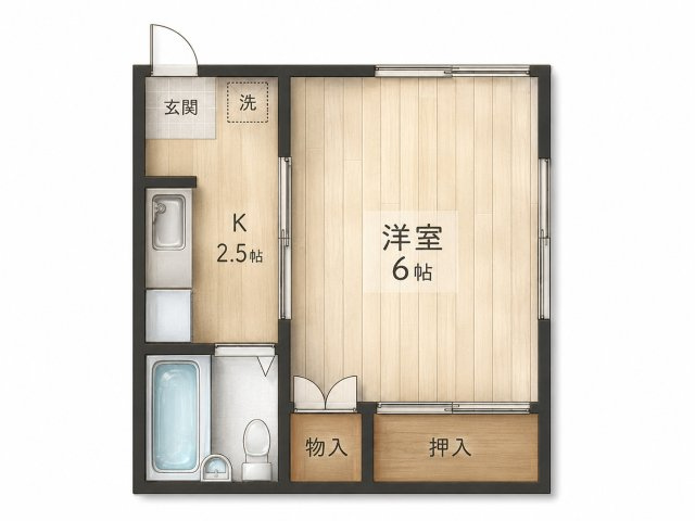 牧村アパートの間取り