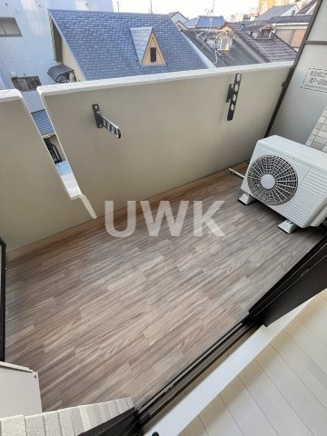 LUXE中書島のバルコニー