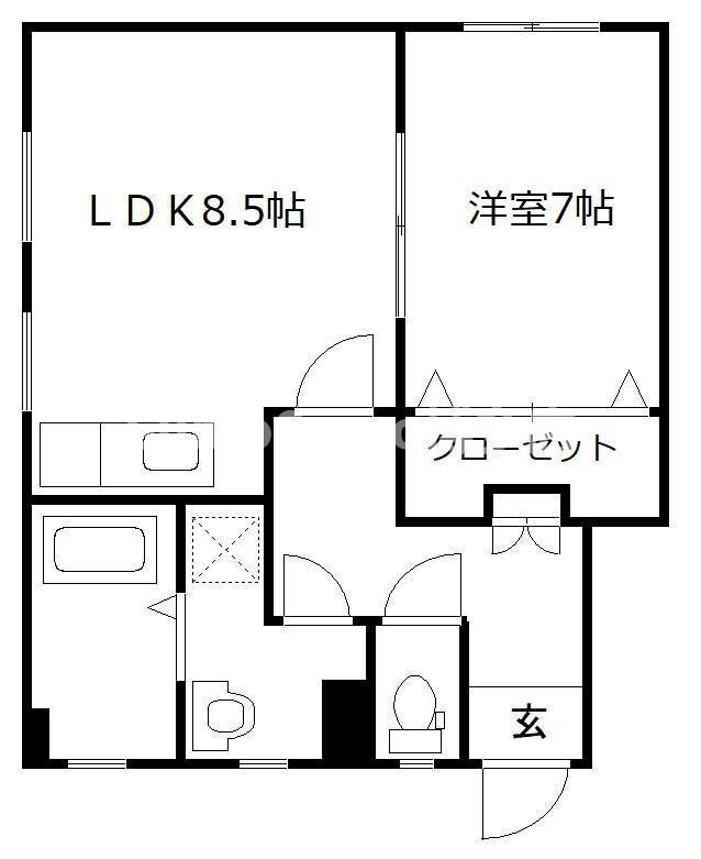 ハイウッド美野島の間取り