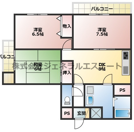 【間取り】 | ヒルズシティ寝屋川