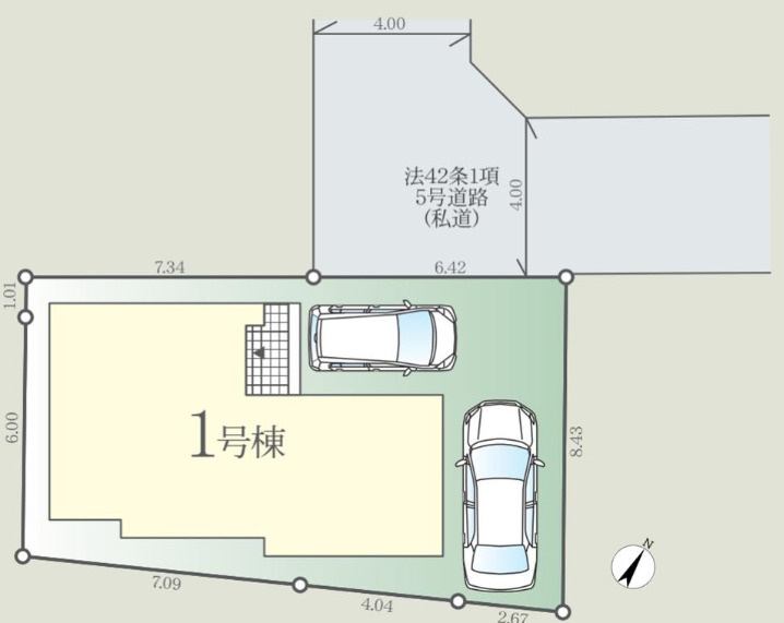 新築／ふじみ野市南台１期の区画図|駐車スペースあり！（車種による）