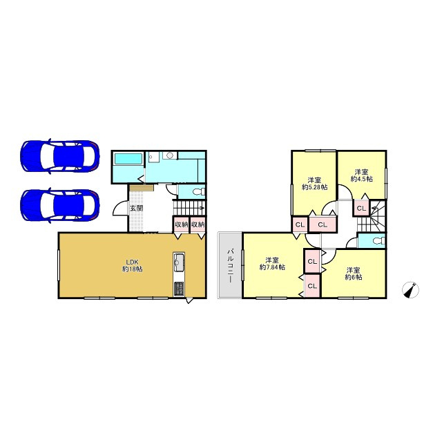 宝塚市中山台2丁目新築一戸建の間取り