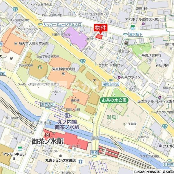 Brillia　ist　御茶ノ水【高級賃貸・ブランドマンション】の地図