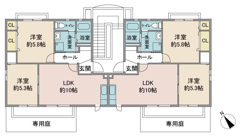 グランドソレーユＢ棟の間取り