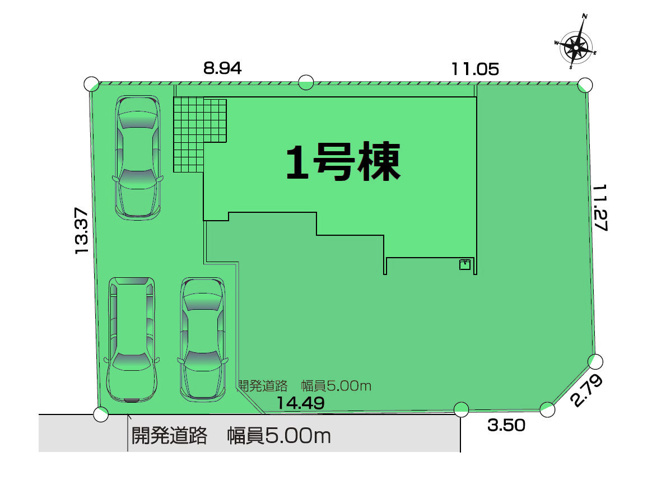 【区画図】 | いろどりアイタウン高崎市箕郷町矢原26-P2ー① | 箕郷東小学校まで徒歩8分！箕郷中学校まで徒歩6分！