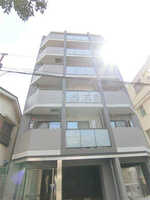 エスジーコート蒲田の外観|2021年9月築　RC鉄筋コンクリート造地上6階建て総戸数21戸
東京都大田区蒲田4丁目　JR京浜東北線蒲田駅徒歩9分、京浜急行本線京急蒲田駅徒歩4分