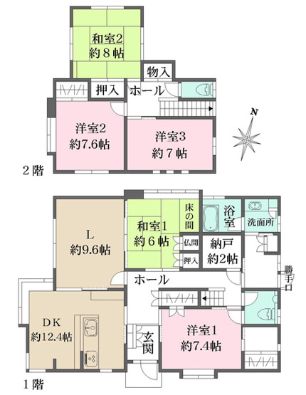 【間取り】 | 松ノ内町戸建て