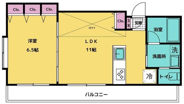 ＧＡキューブ・ひかりの間取り|間取りです。
