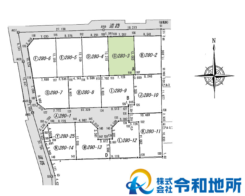 売地　茅ヶ崎市円蔵の土地図