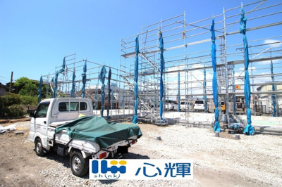 【外観】 | クレイドルガーデン山陽小野田市中央 第2（２号棟） | 現地（2026年8月5日撮影）
まもなく上棟です。