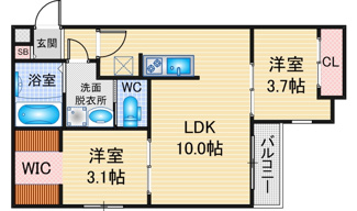 【間取り】 | ilusion六番町 | 略図の為、現状優先
