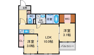 【間取り】 | ilusion六番町 | 略図の為、現状優先