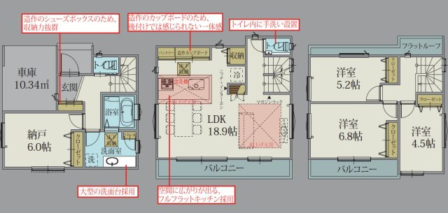 新築／ふじみ野市南台１４期の間取り|3階建て3SLDK