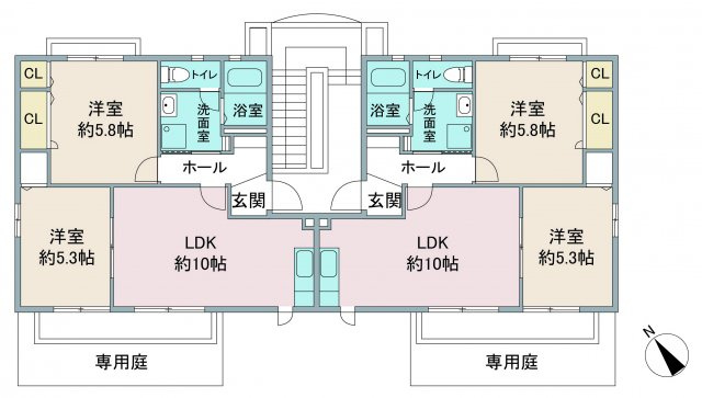 グランドソレーユＢ棟の間取り