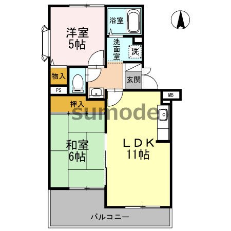 髙井マンションの間取り