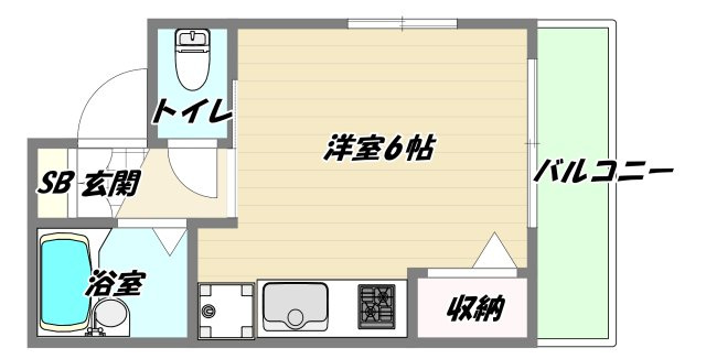 大阪市東淀川区西淡路４丁目のアパートの間取り