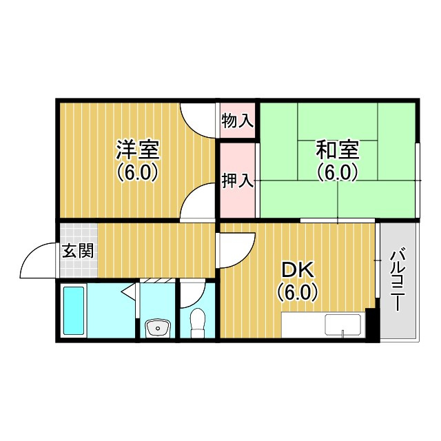 山中ハイツの間取り