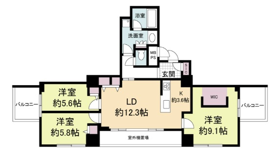 【間取り】 | クロスレジデンス大阪新町