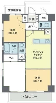 リヴィエルバーグ西大島の間取り|間取りです。