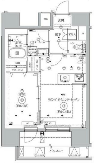 クオリタス秋葉原の間取り