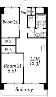 【間取り】 | 中葛西ハイツ | 間取りです。