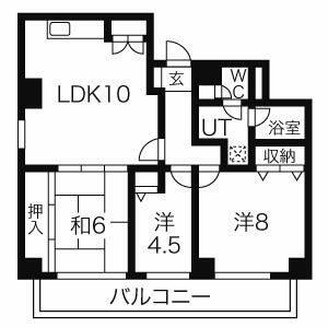 ハイツ空蝉の間取り