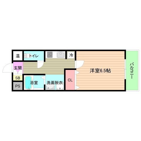 大阪市城東区関目１丁目の賃貸マンションの間取り