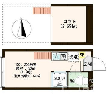 板橋区幸町のアパートの間取り