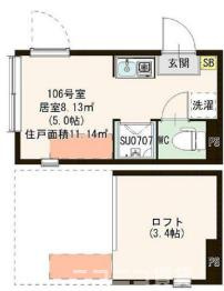 杉並区堀ノ内３丁目のアパートの間取り