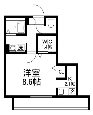 CLEMATIS 1の間取り|★ウォークインクローゼット付き★